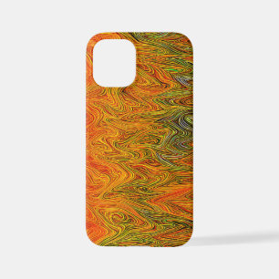 "Neural Firestorm" Abstract Yellow Orange iPhone 12 Mini Case