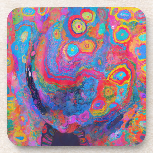 "Neural Firestorm"       Beverage Coaster (Front)