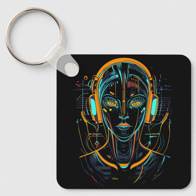 Neural Frequency Keychain (Front)