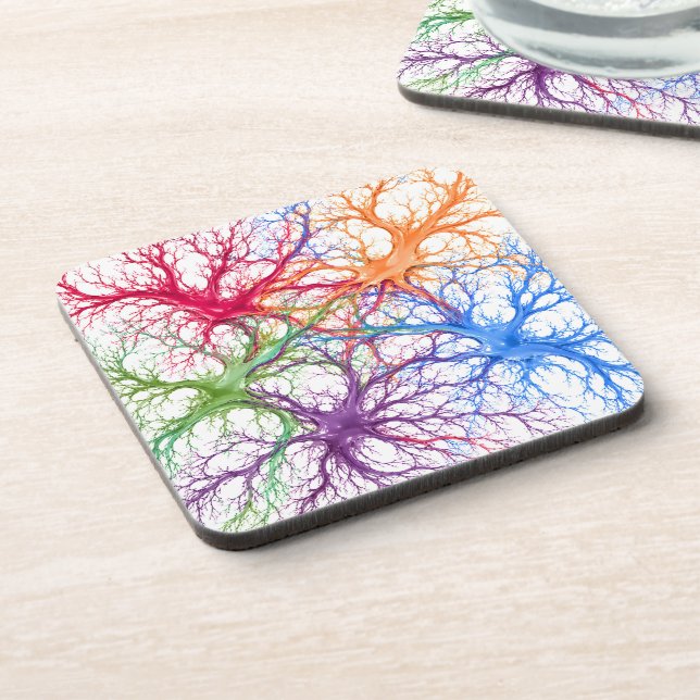 Neural Garden Beverage Coaster (Left Side)