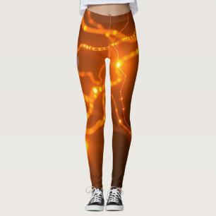 Neural Glow: Electric Pathways of Light Leggings
