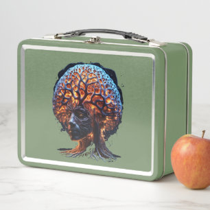 "Neural Harmony: A Vision of Clarity and Growth" Metal Lunch Box