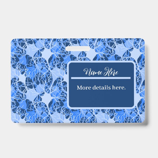 Neural Network Blue Neurons Badge (Front)