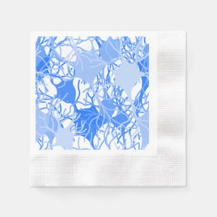 Neural Network Blue Neurons Napkins