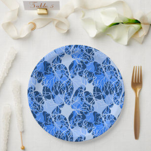Neural Network Blue Neurons Paper Plates