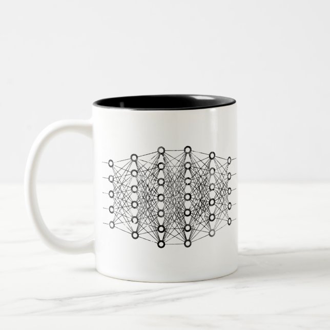 Neural Network Two-Tone Coffee Mug (Left)
