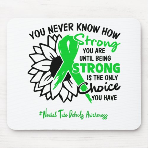 Neural Tube Defects Awareness Ribbon Support Gifts Mouse Pad