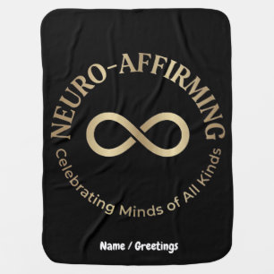 Neuro Affirming Rainbow Infinity Art Neurodiverse Baby Blanket