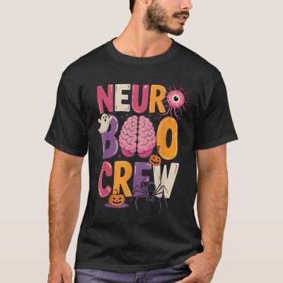Neuro Boo Crew Halloween Anatomical Brain Anatomy  T-Shirt