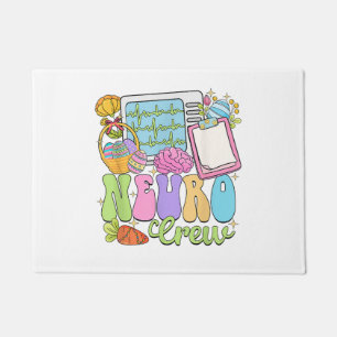 Neuro Crew Happy Easter Day Hoppy Neurology Nurse  Doormat