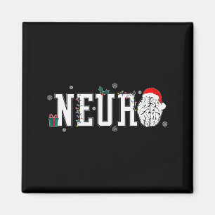 Neuro Nurse Brain Santa Hat Neuroscience Nursing C Magnet