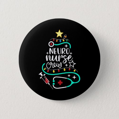 Neuro Nurse Crew Gift Merry Christmas Neurology Nu Button