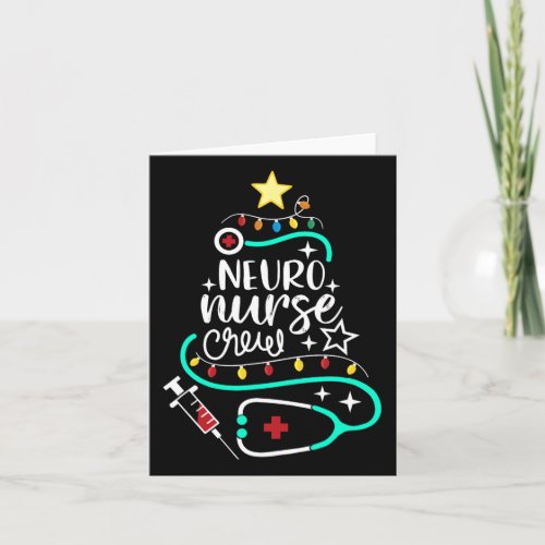 Neuro Nurse Crew Gift Merry Christmas Neurology Nu Card