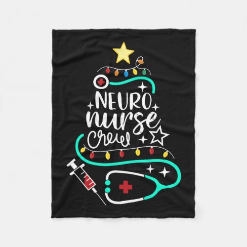 Neuro Nurse Crew Gift Merry Christmas Neurology Nu Fleece Blanket