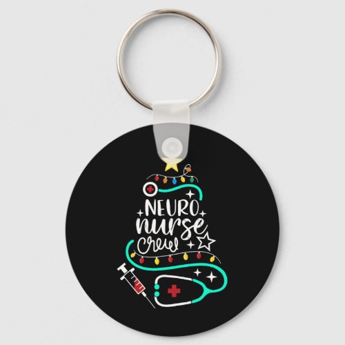 Neuro Nurse Crew Gift Merry Christmas Neurology Nu Keychain