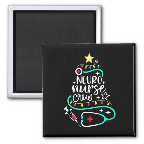 Neuro Nurse Crew Gift Merry Christmas Neurology Nu Magnet