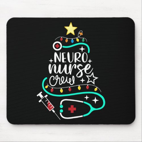 Neuro Nurse Crew Gift Merry Christmas Neurology Nu Mouse Pad