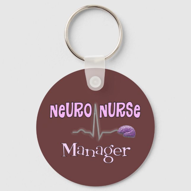 Neuro Nurse Manager Gifts Keychain (Front)