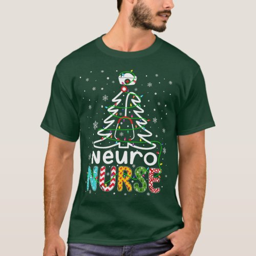 Neuro Nurse Xmas Tree Neuroscience Nursing Christm T_Shirt