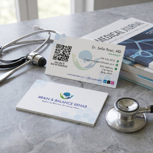 Neuro Rehab Business Minimalist White Card