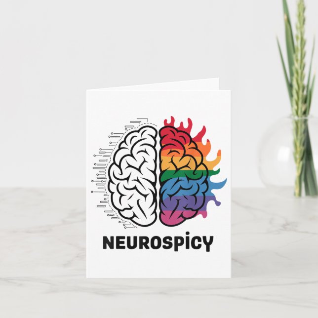 Neuro Spicy Brain Meme Design _1  Card (Front)