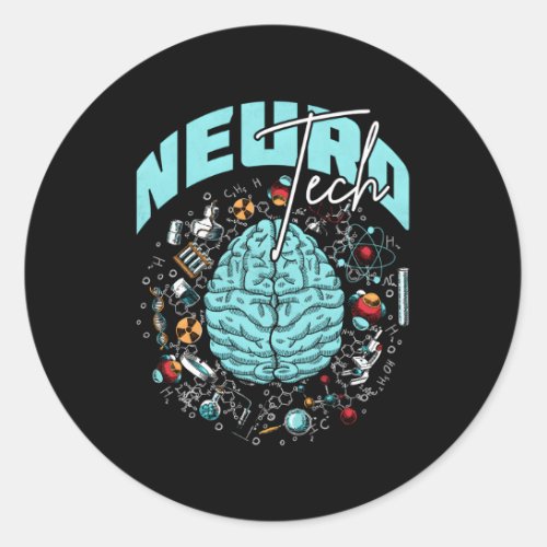 Neuro Tech Neurologist Classic Round Sticker