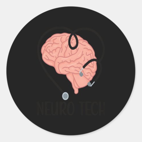 Neuro Tech Stethoscope Neurology Technician Neurol Classic Round Sticker