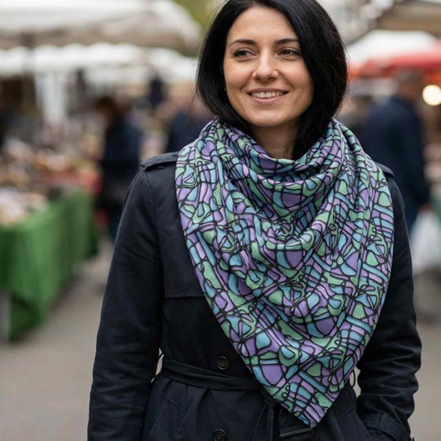 Neuroart Stained Glass Chiffon Scarf (Creator Uploaded)