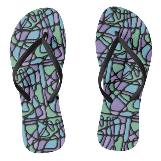 Neuroart Stained Glass Flip Flops (Footbed)