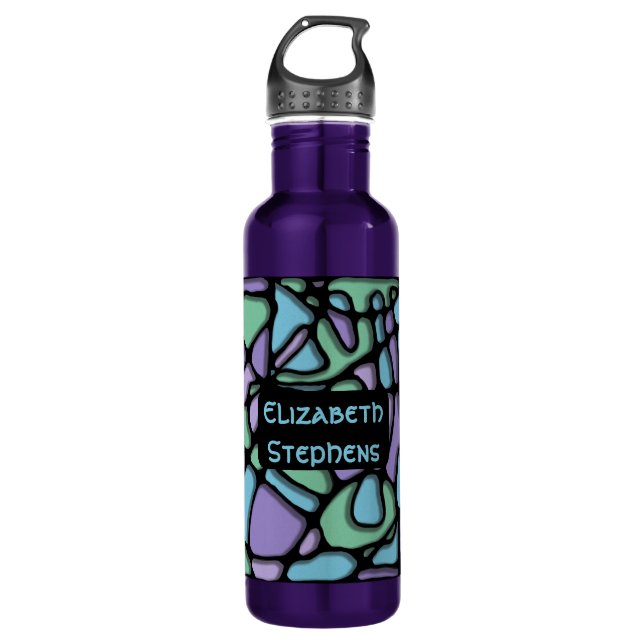 Neuroart Stained Glass Water Bottle (Front)