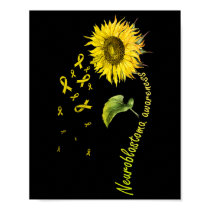 Neuroblastoma Awareness Sunflower  Poster