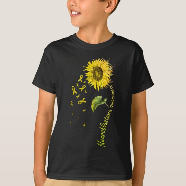 Neuroblastoma Awareness Sunflower  T-Shirt (Front)