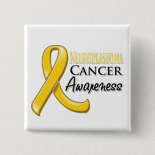 Neuroblastoma Cancer Awareness Ribbon Button