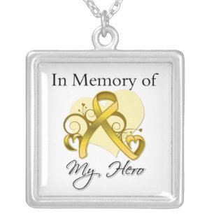 Neuroblastoma - In Memory of My Hero Silver Plated Necklace