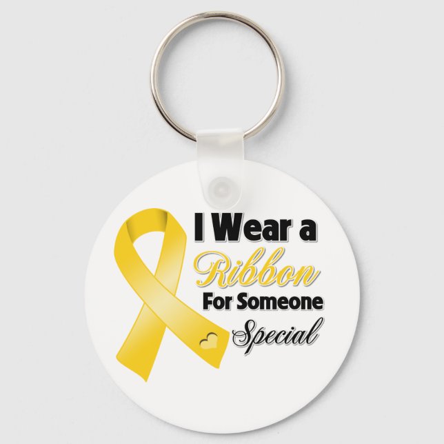 Neuroblastoma Ribbon Someone Special Keychain (Front)