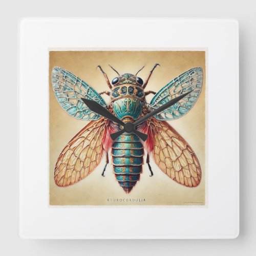 Neurocordulia Insect Dorsal View 190624IREF106 _ W Square Wall Clock