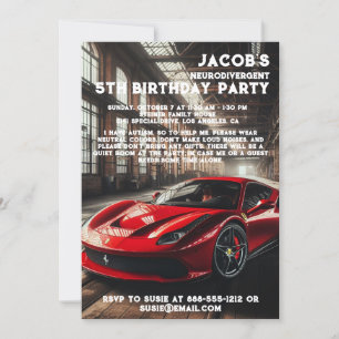 Neurodivergent Autistic Birthday Party Invitation