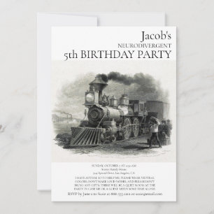 Neurodivergent Autistic Birthday Party Invitation