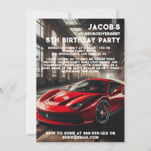 Neurodivergent Autistic Birthday Party Invitation