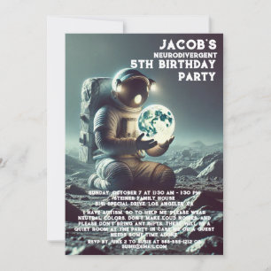 Neurodivergent Autistic Birthday Party Invitation