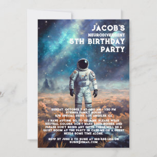 Neurodivergent Autistic Birthday Party Invitation