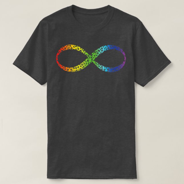 Neurodivergent Awareness Infinity Rainbow Autism A T-Shirt (Design Front)