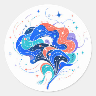 Neurodivergent Brain  Classic Round Sticker