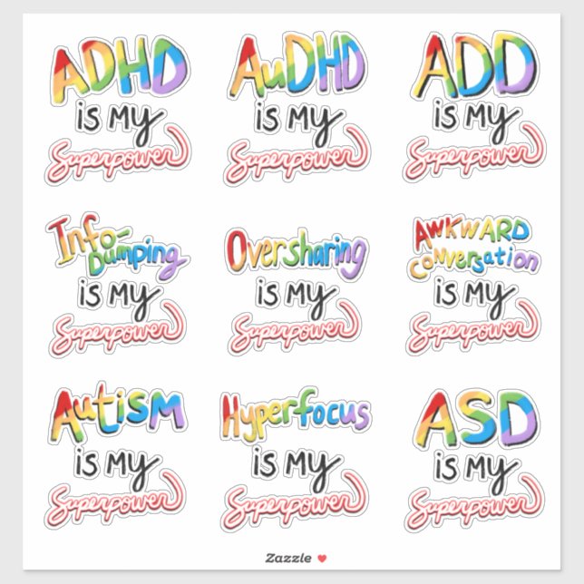 Neurodivergent Disorders and Talents Sticker (Sheet)