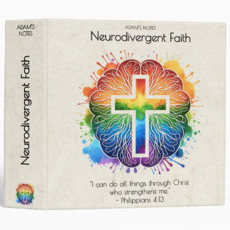 Neurodivergent Faith - Rainbow Brain 3 Ring Binder