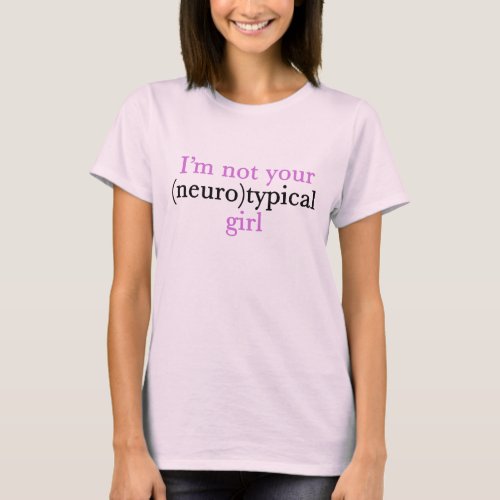 Neurodivergent Girl Cute Autism Pride Pink Aspie T_Shirt