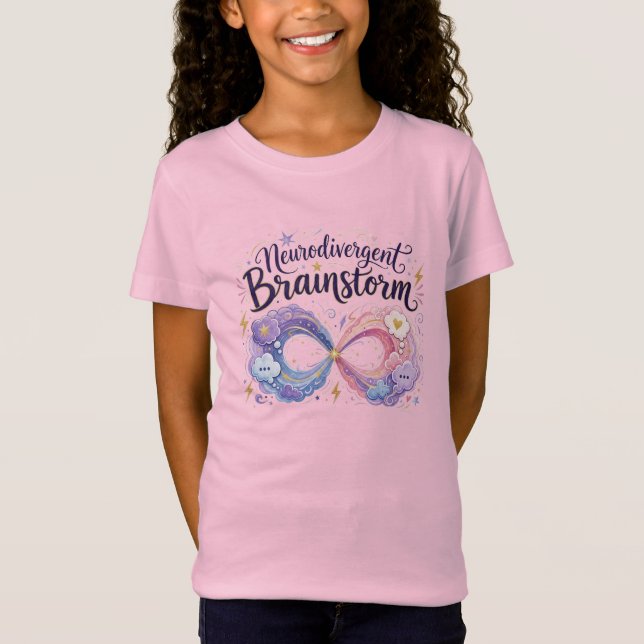 Neurodivergent Infinity Symbol ADHD Autism Pride  T-Shirt (Front)