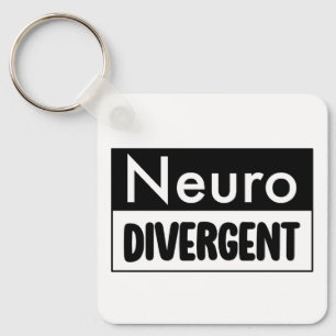 Neurodivergent Neurodiversity Awareness Keychain