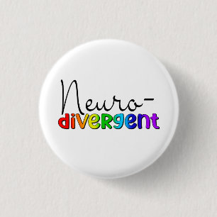 Neurodivergent Neurodiversity Awareness Rainbow Button