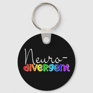 Neurodivergent Neurodiversity Awareness Rainbow Keychain